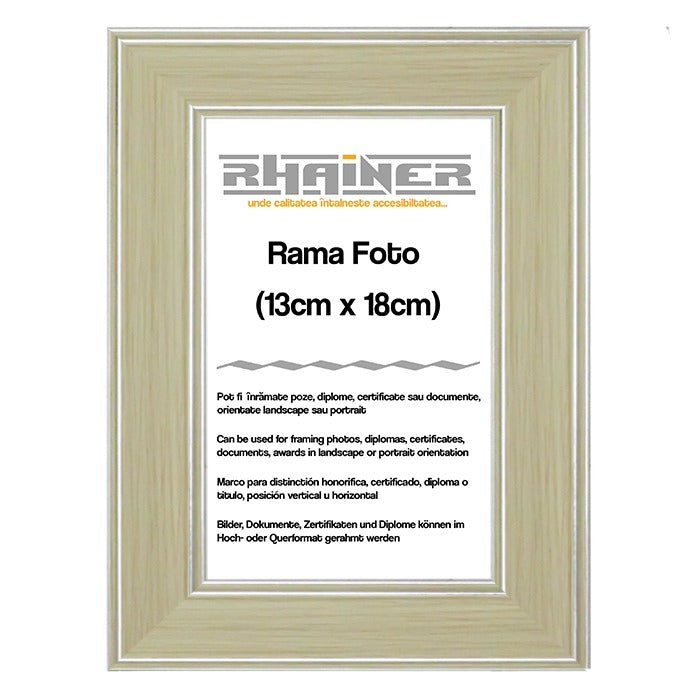 Rama foto Malaga crem+argintiu 13x18