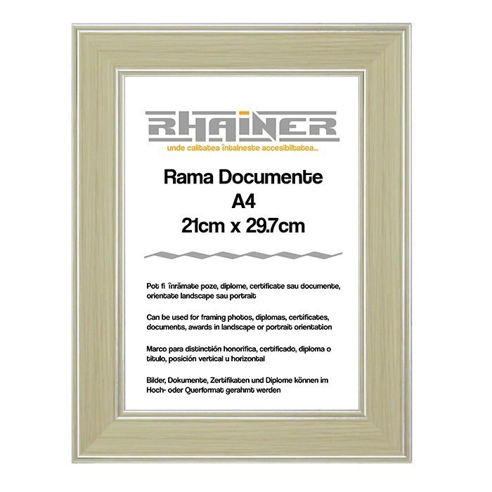 Rama foto Malaga crem+argintiu A4