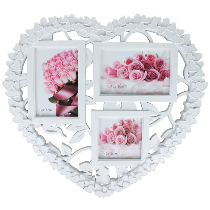 Rama foto plastic colaj Heart 3 poze