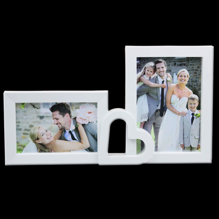 Rama foto plastic colaj Inima 2 poze