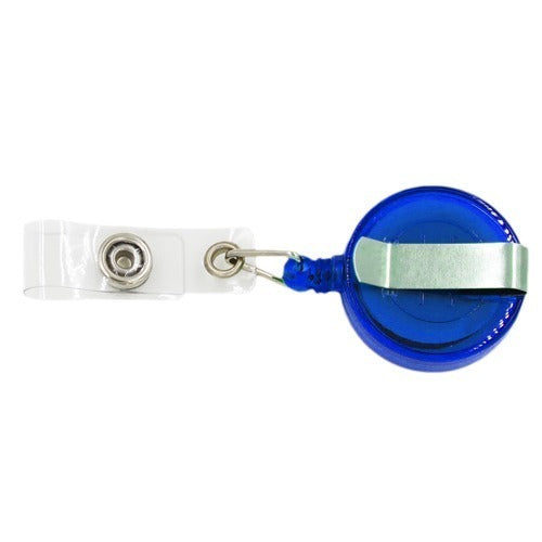 Clips retractabil albastru