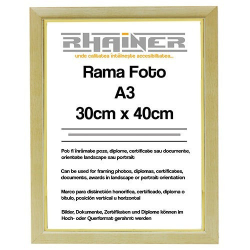 Rama foto Madrid crem+auriu A3