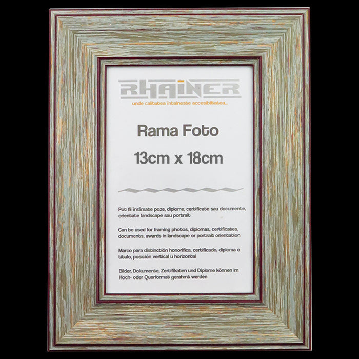 Rama foto Malaga verde+visiniu 13x18