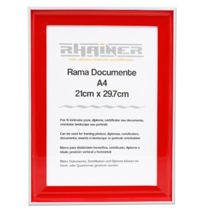 Rama foto Almeria rosu A4