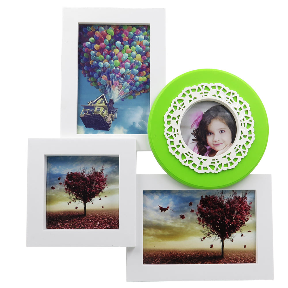 Rama foto colaj Verde 4 poze