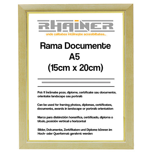 Rama foto Madrid crem+auriu