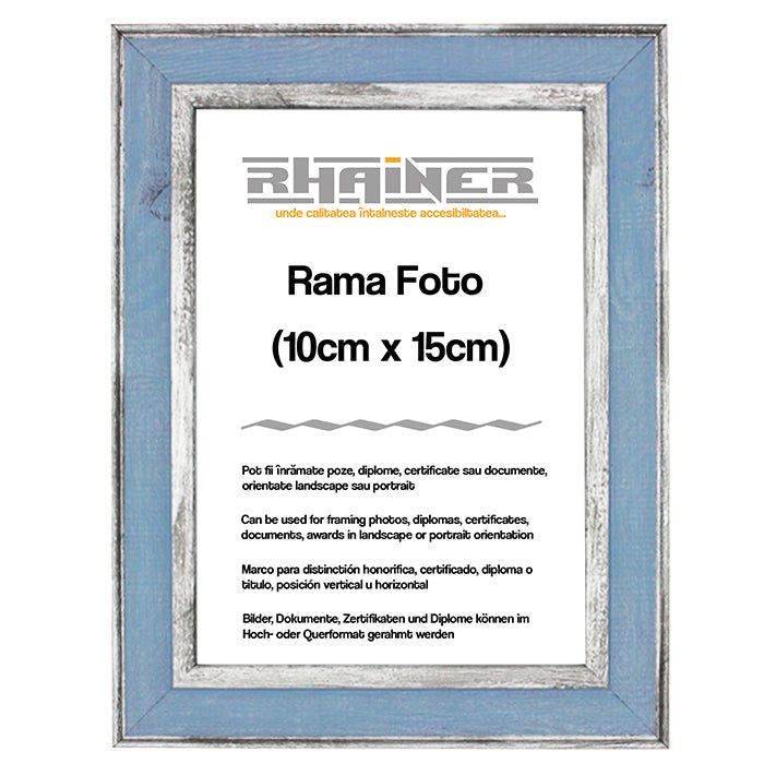 Rama foto Alicante albastru+argintiu 10x15