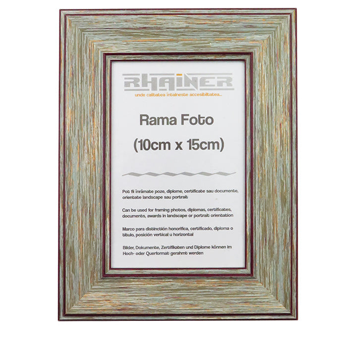 Rama foto Malaga verde+visiniu 10x15