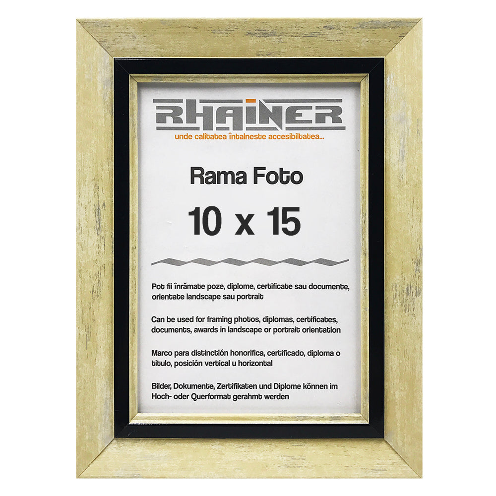 Rama foto Tenerife crem+negru10x15
