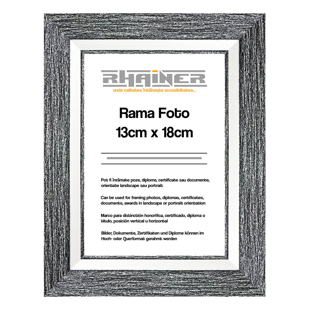 Rama foto Tenerife negru+alb 13x18