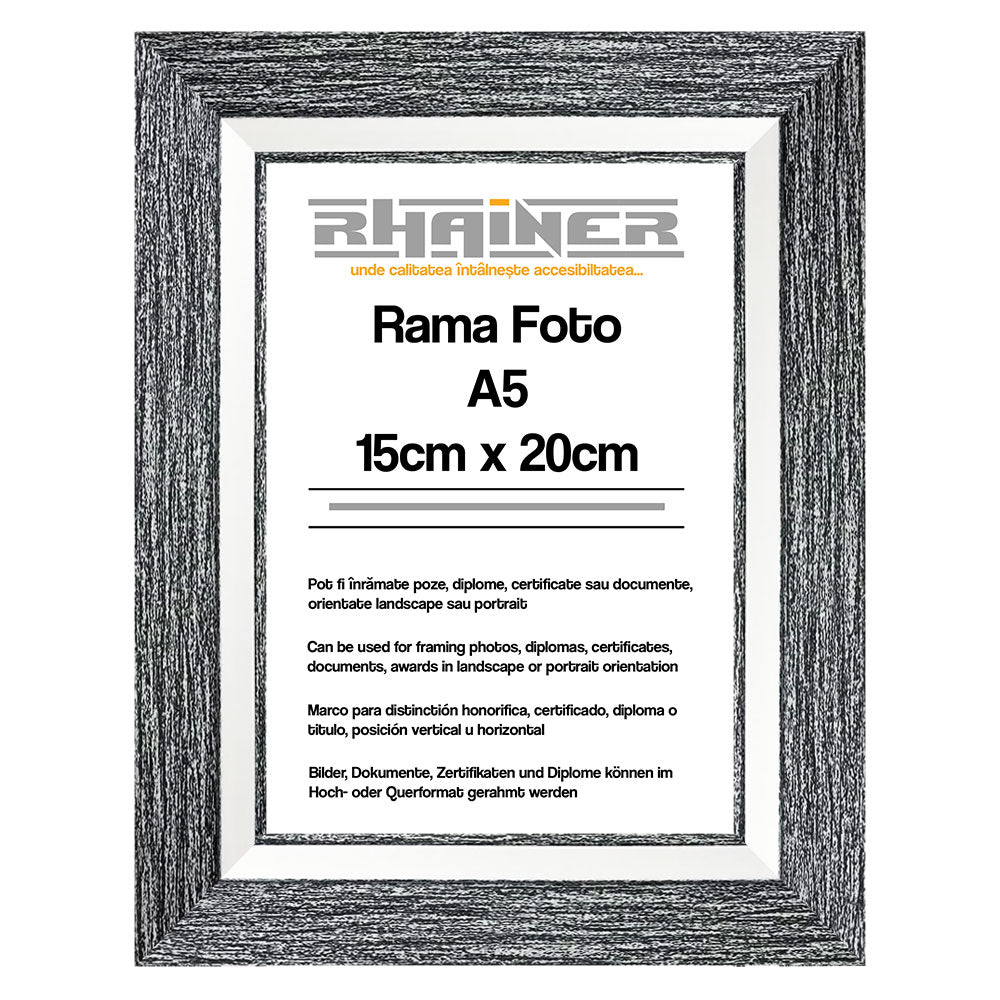 Rama foto Tenerife negru+alb A5