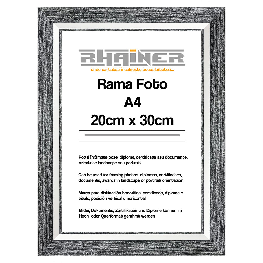 Rama foto Tenerife negru+alb A4