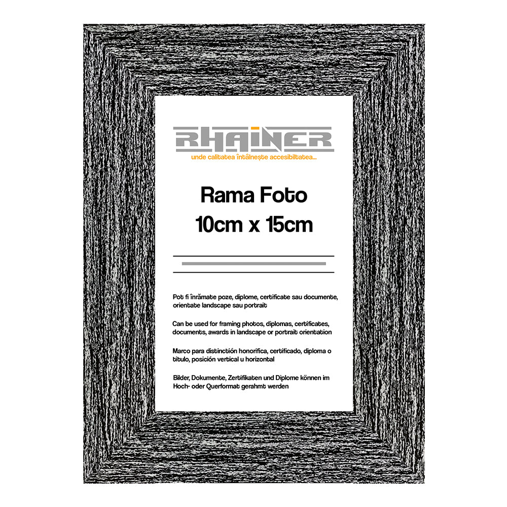 Rama foto Leon negru 10x15