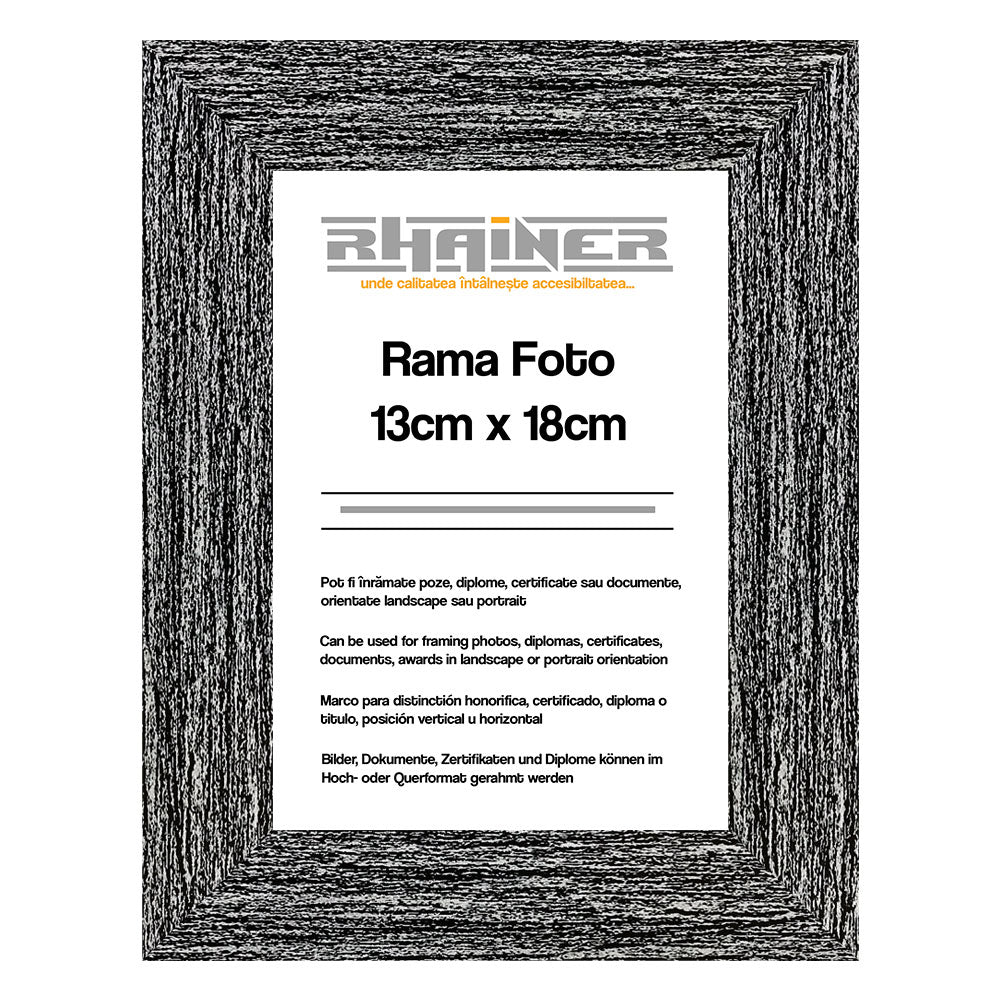 Rama foto Leon negru 13x18