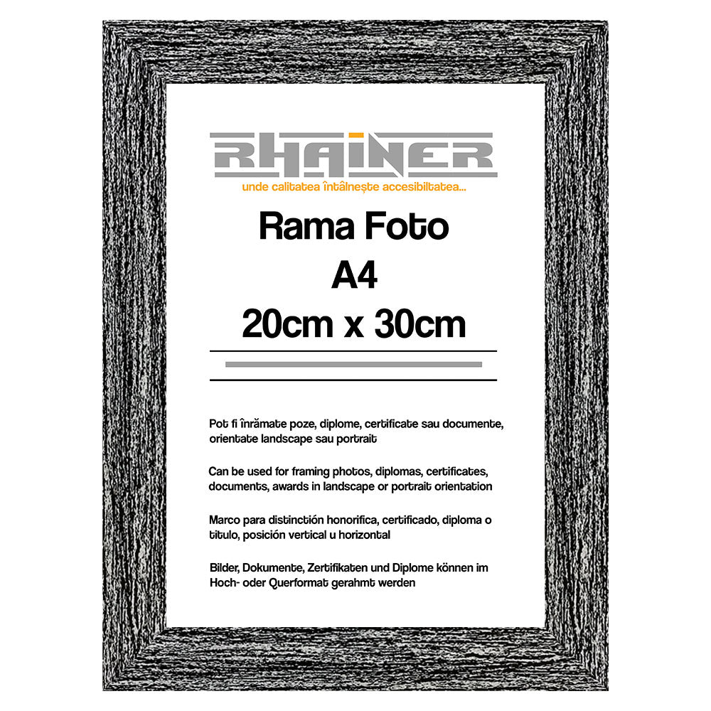 Rama foto Leon negru A4