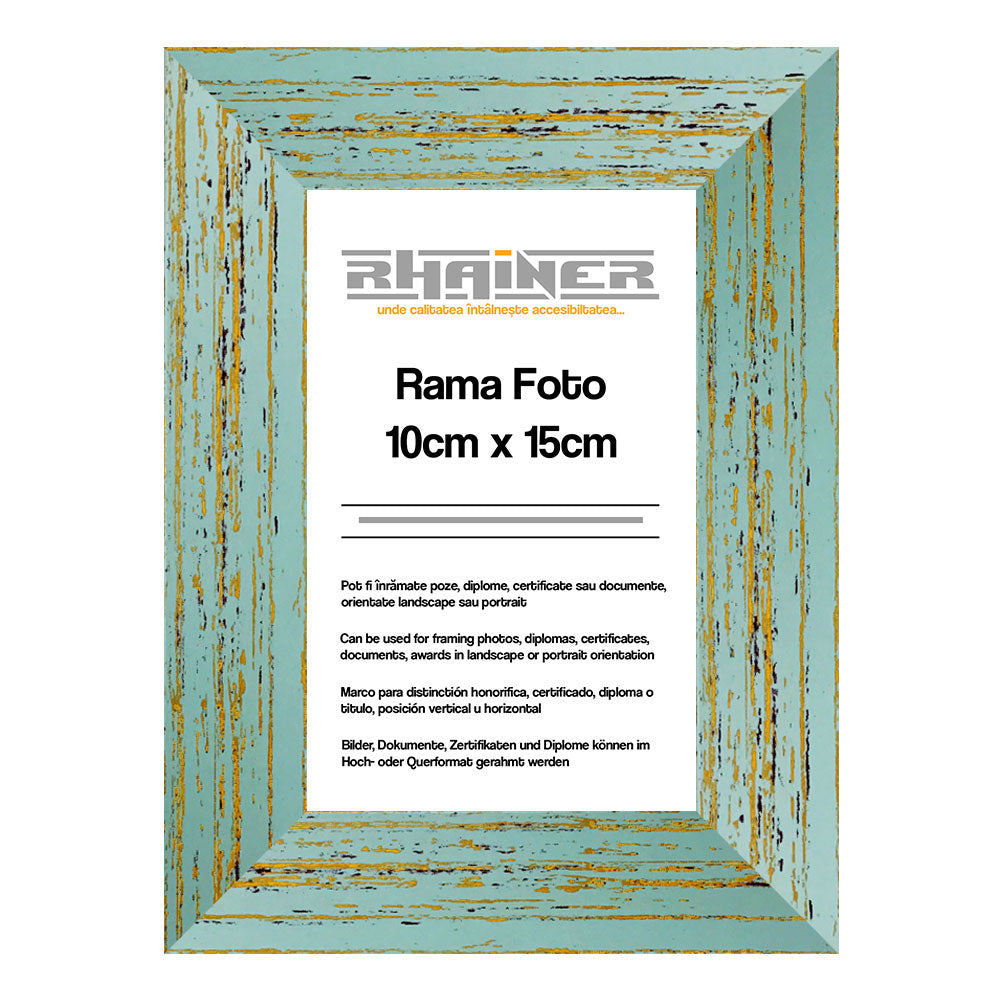 Rama foto Leon albastru deschis 10x15