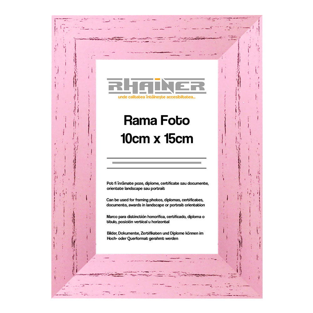 Rama foto Leon roz 10x15