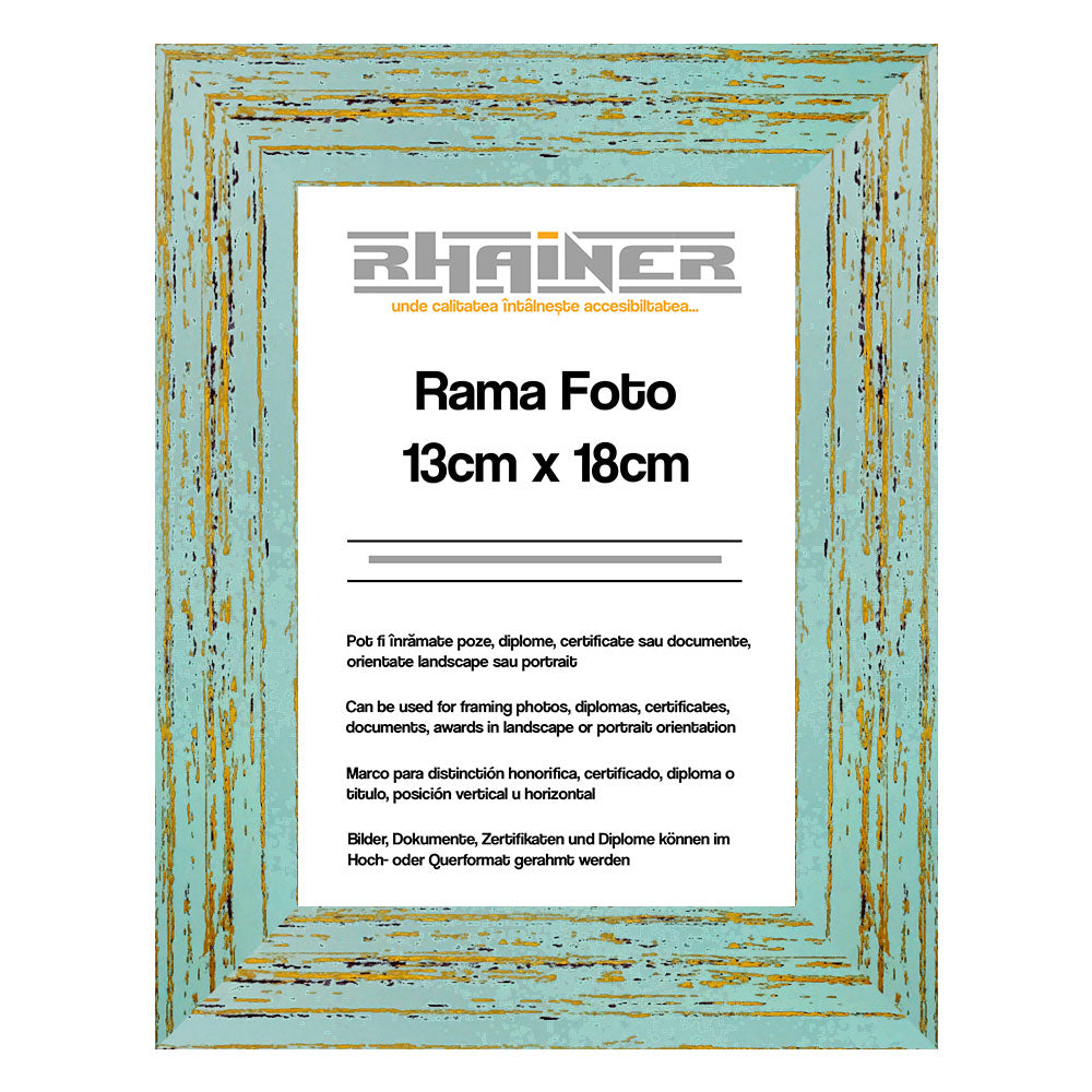 Rama foto Leon albastru deschis 13x18
