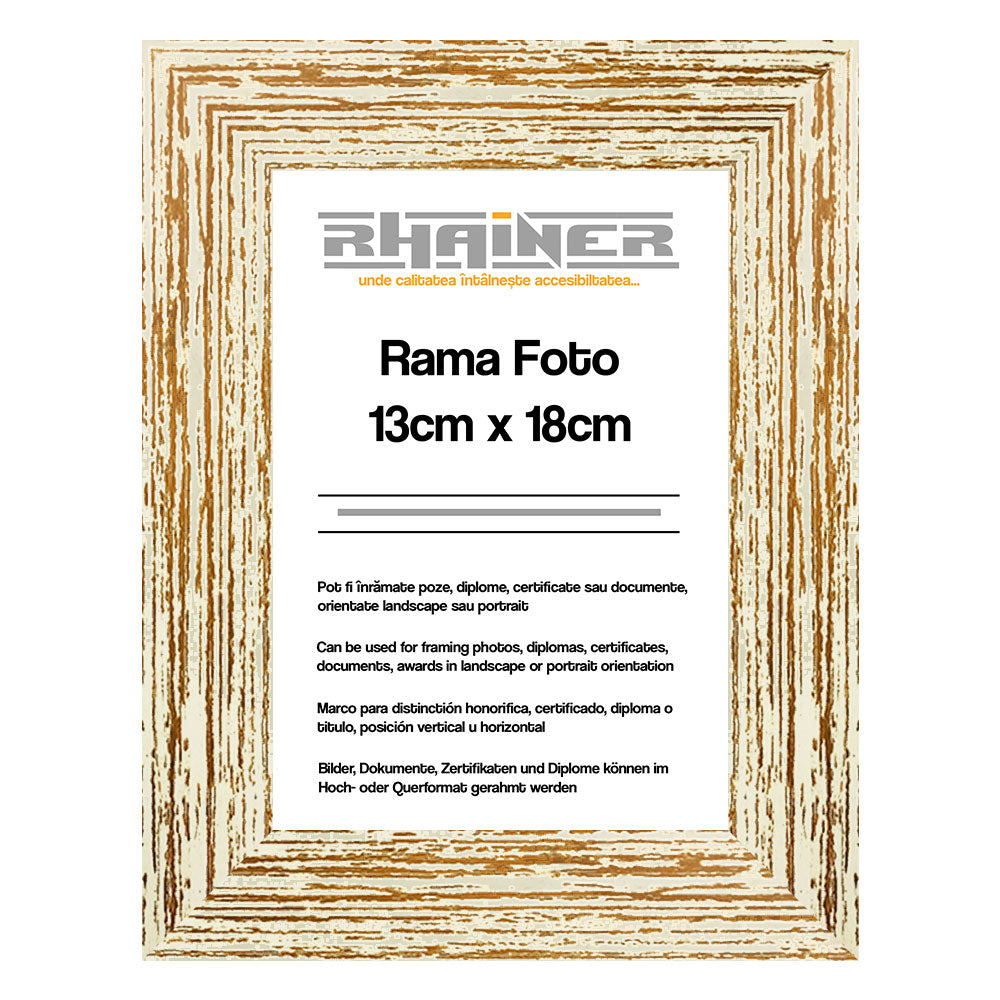 Rama foto Leon crem 13x18