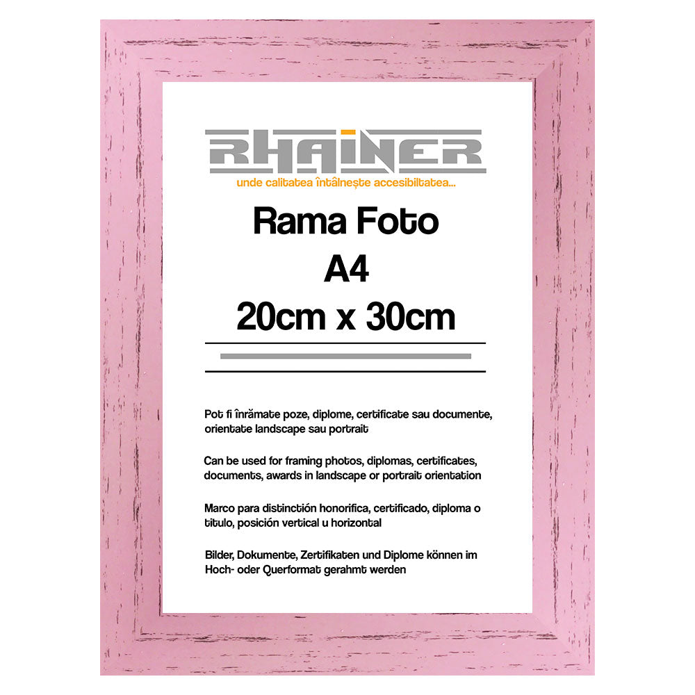 Rama foto Leon roz A4