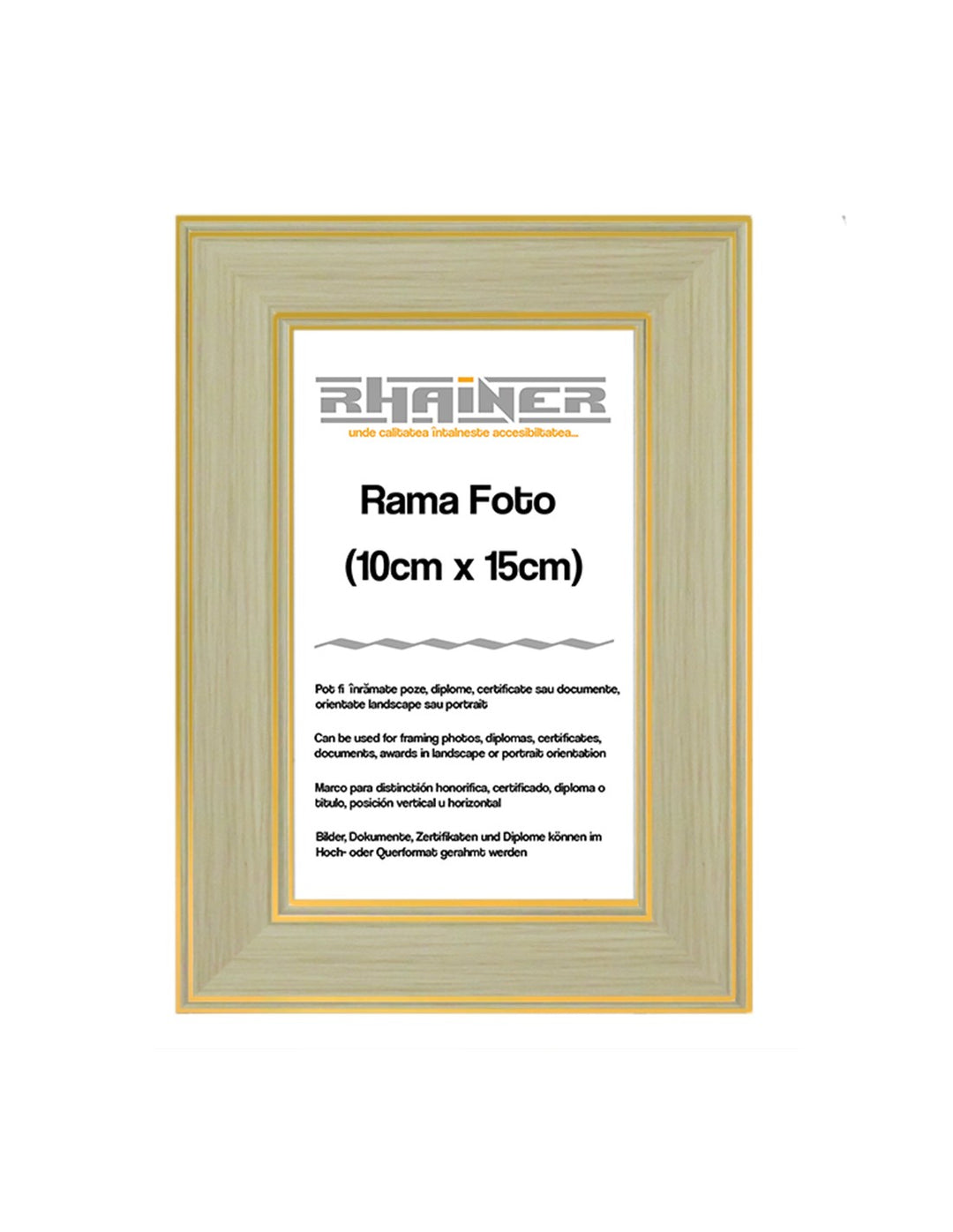 Rama foto Malaga crem+auriu 10x15