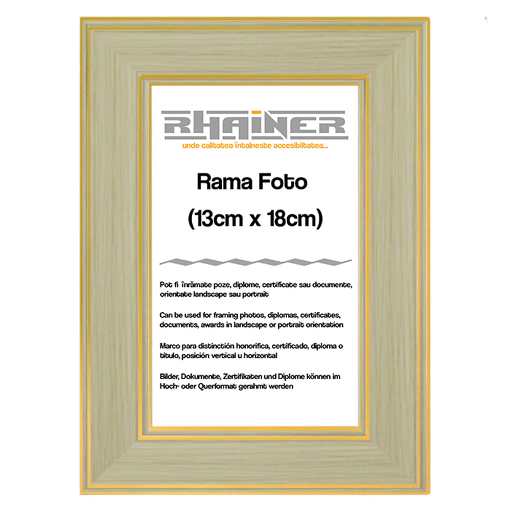 Rama foto Malaga crem+auriu 13x18