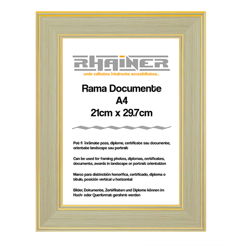Rama foto Malaga crem+auriu A4