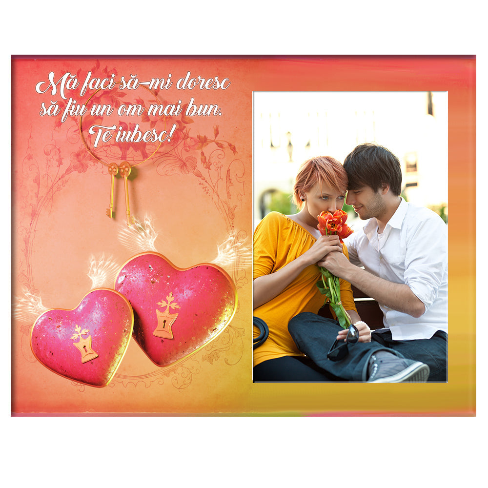 Rama foto sticla TE IUBESC 6