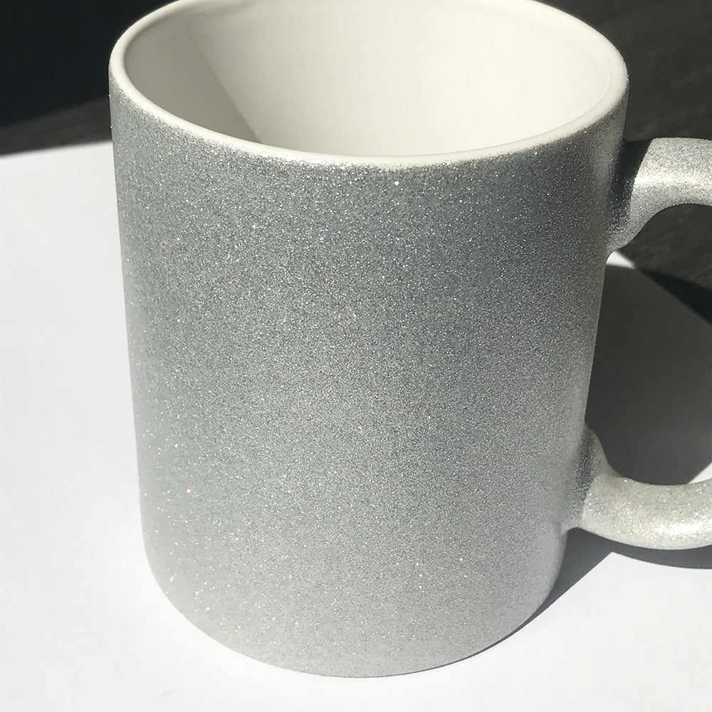 Cana GLITTER argintie sublimabila