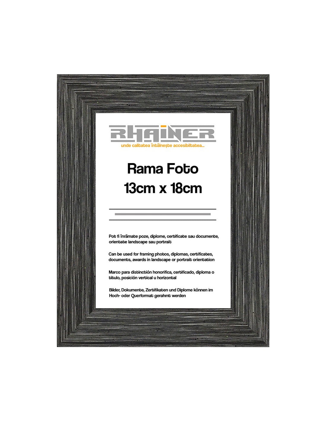 Rama foto Madrid A5 antracit