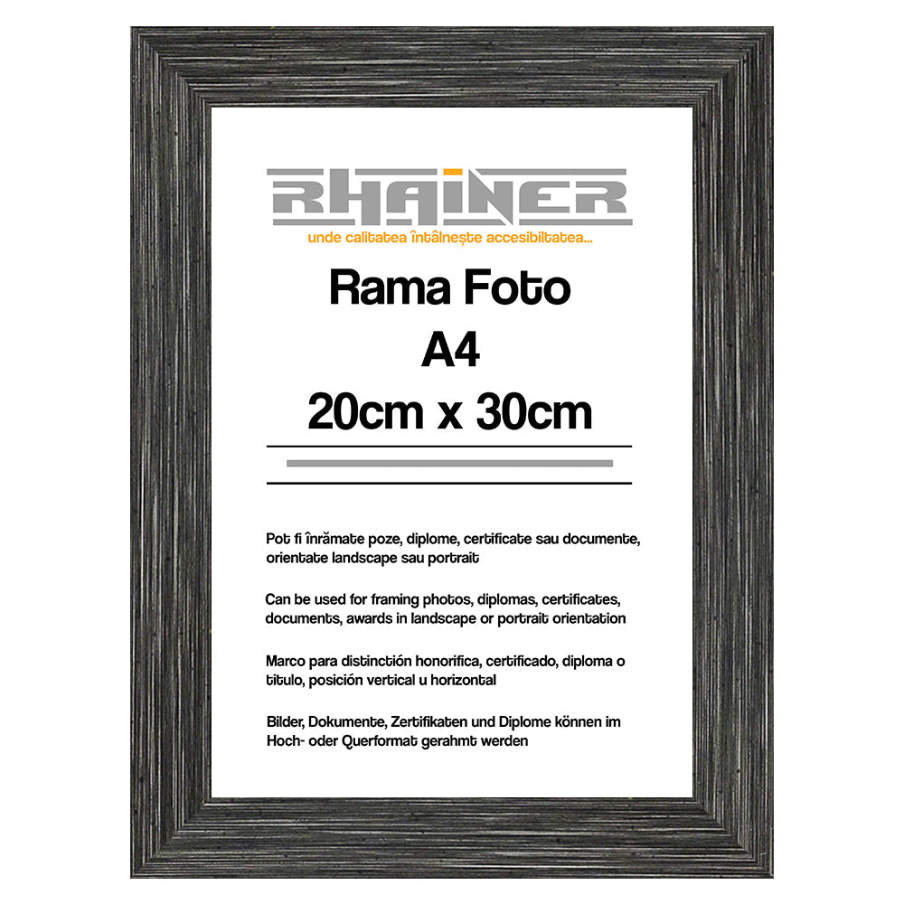 Rama foto Madrid A4 antracit