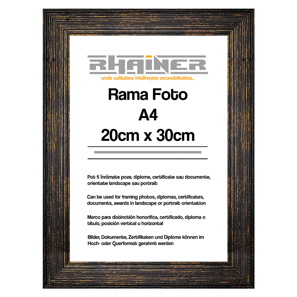 Rama foto Bilbao negru A4