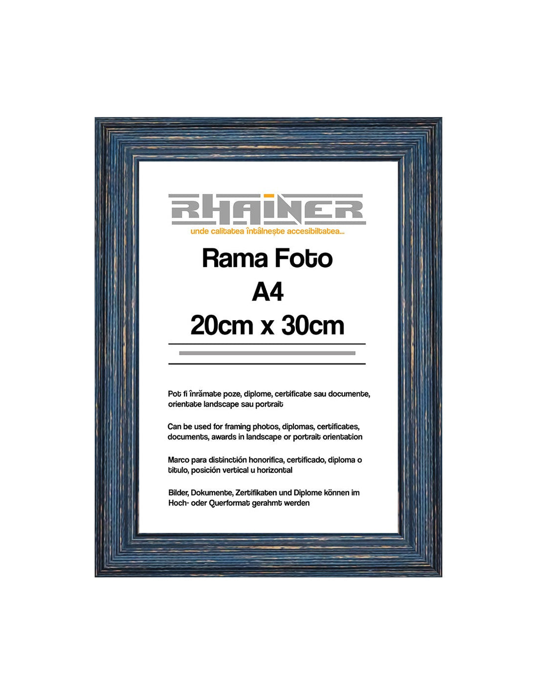 Rama foto Bilbao albastru inchis A4