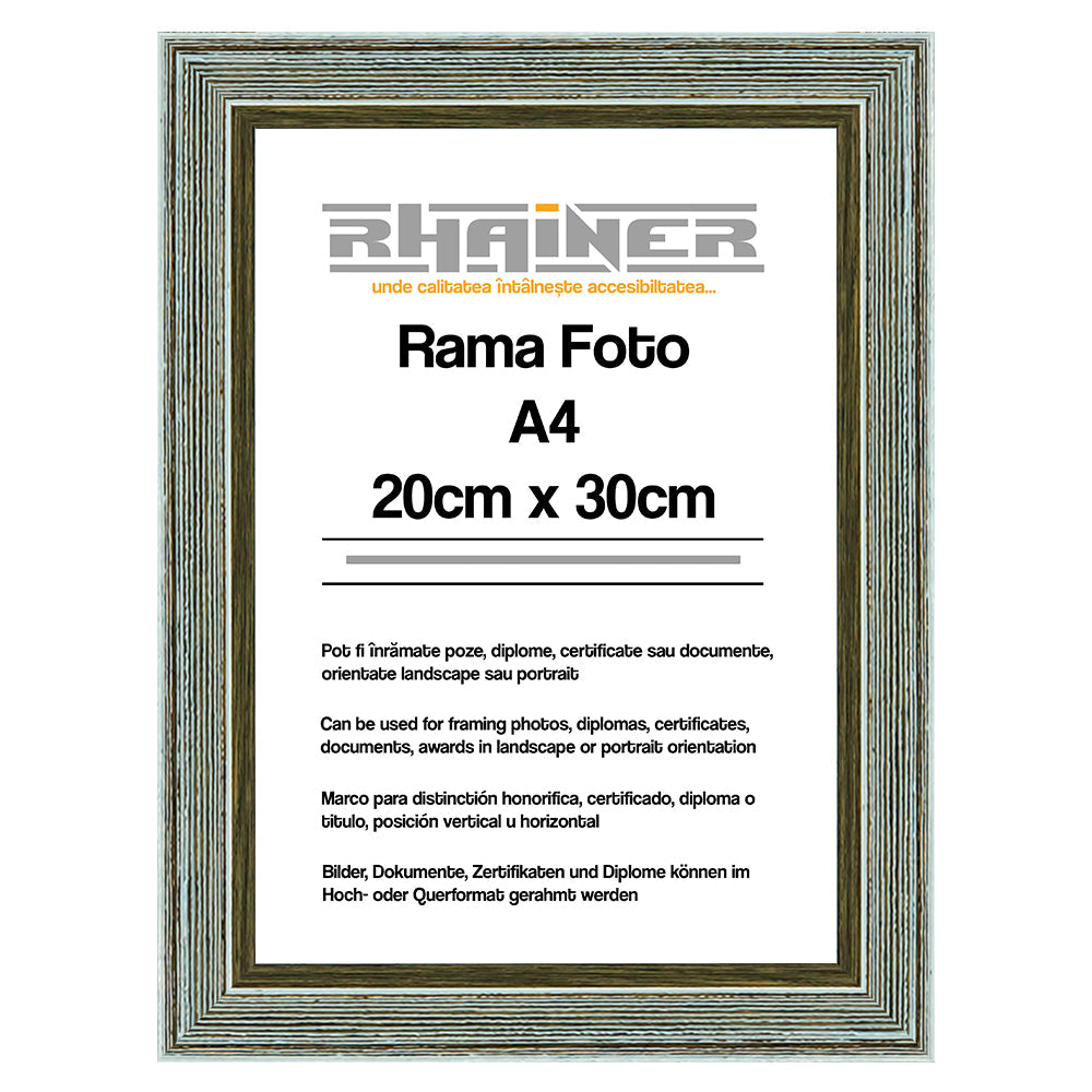 Rama foto Bilbao albastru deschis A4