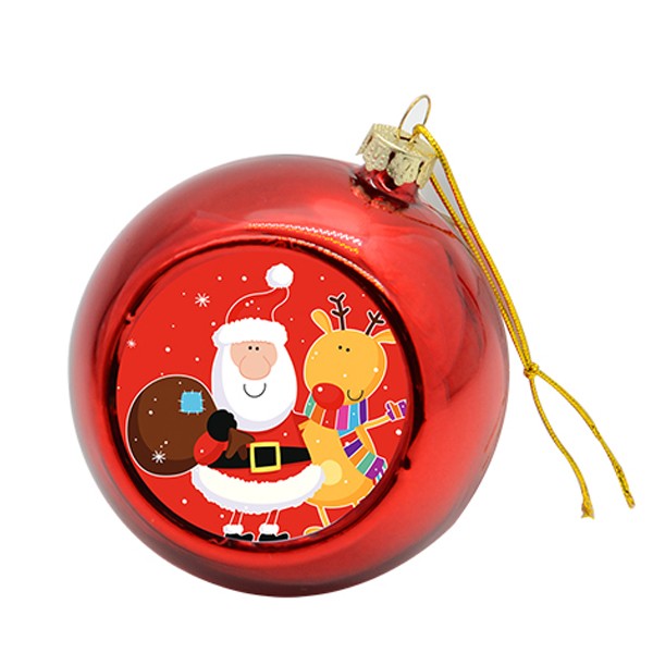 Glob sublimabil rosu pentru brad Ø 4cm