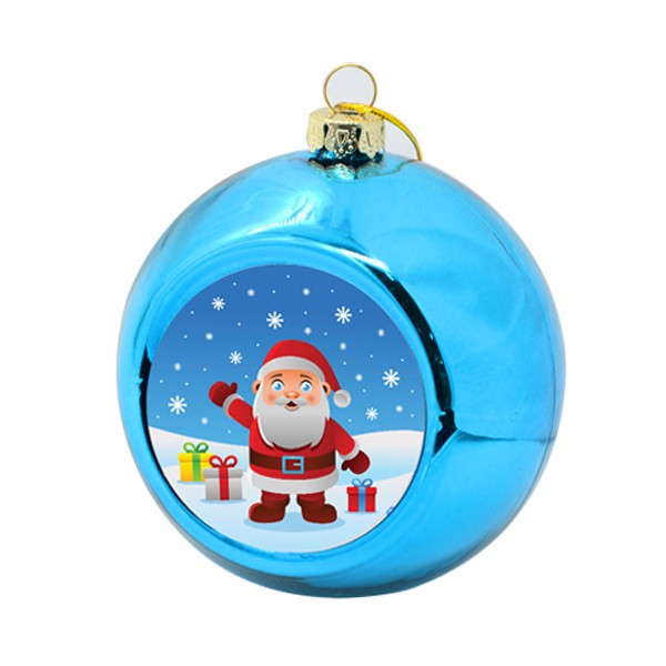 Glob sublimabil albastru pentru brad Ø 4cm