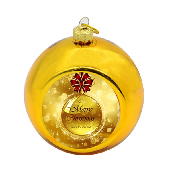 Glob sublimabil auriu pentru brad Ø 8cm