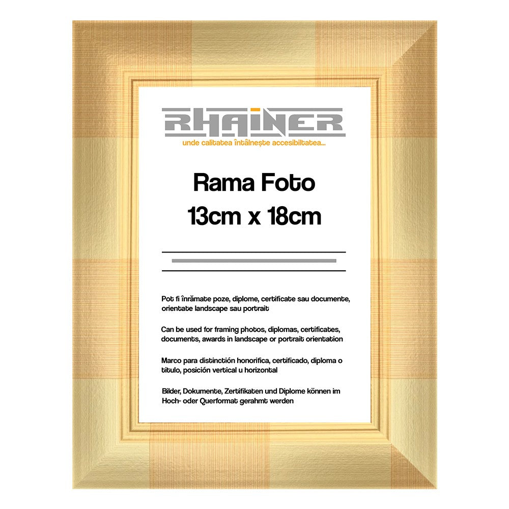 Rama foto Madrid auriu 13x18