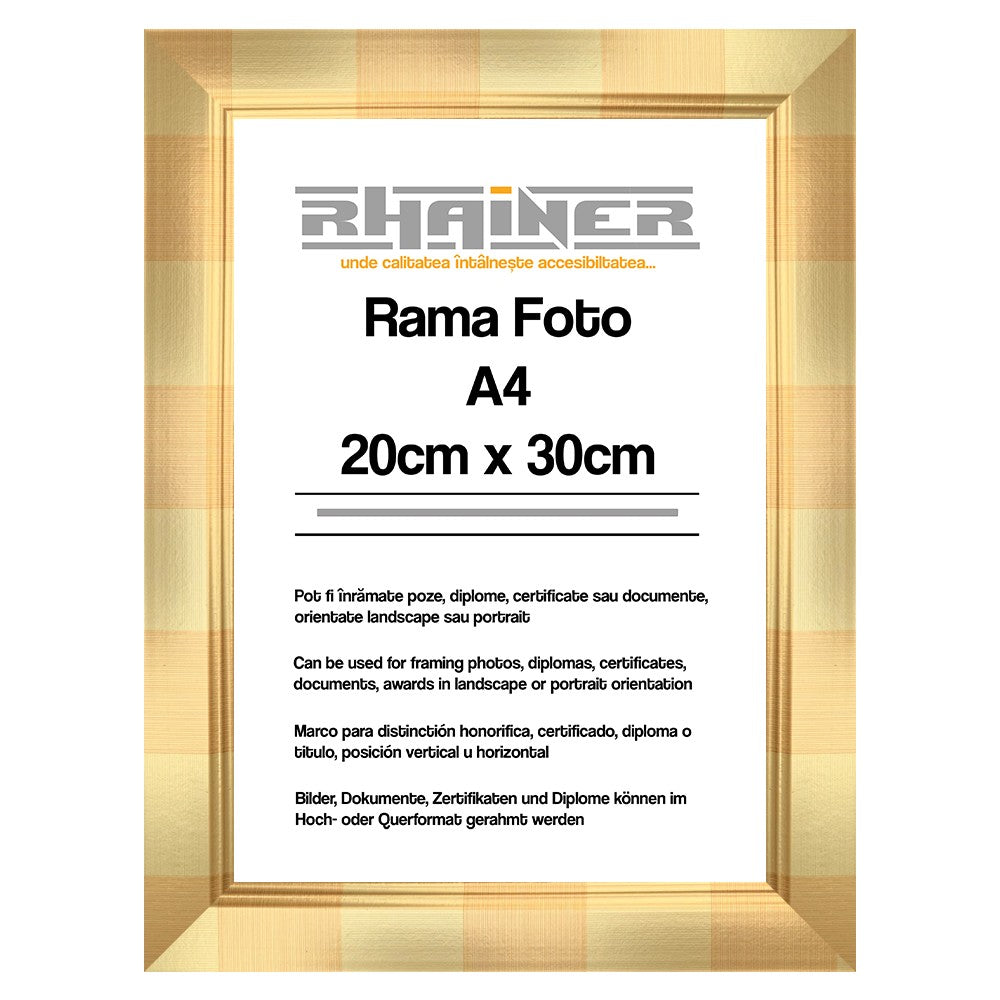 Rama foto Madrid auriu A4