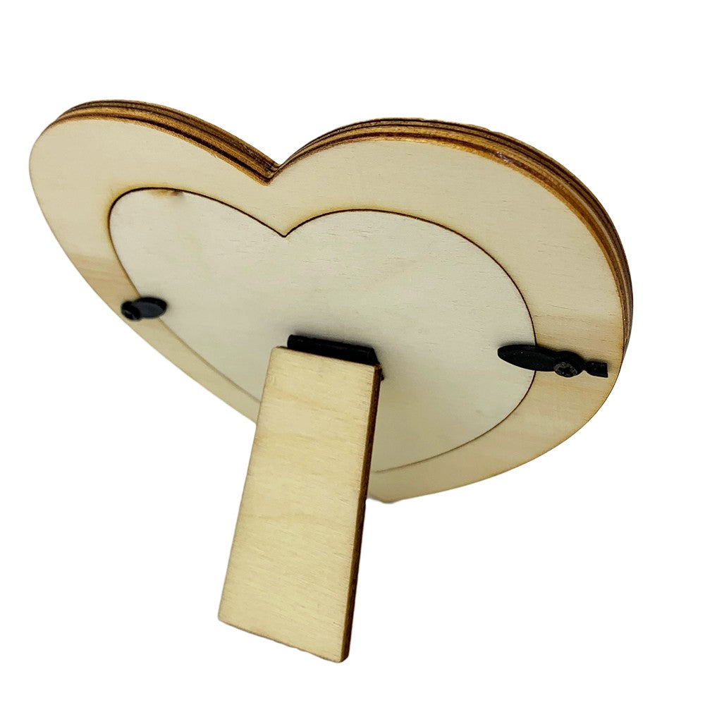 Rama foto lemn inima