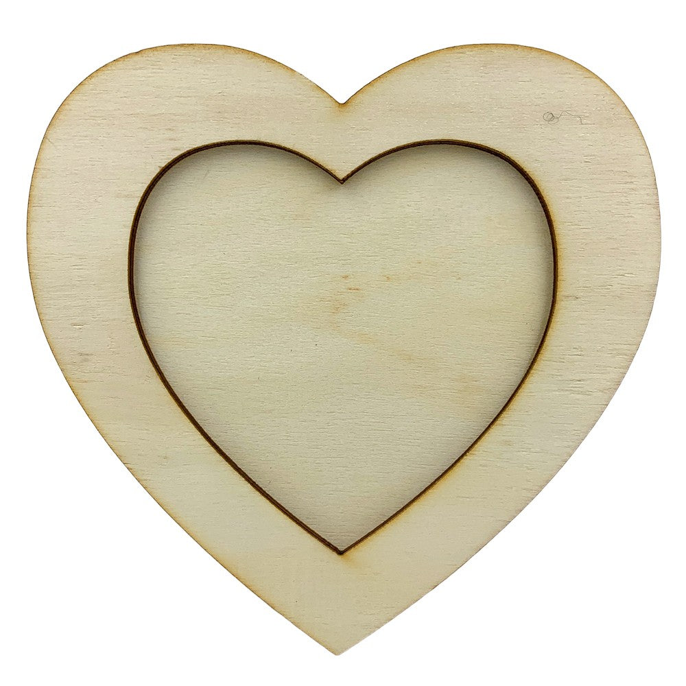 Rama foto lemn inima