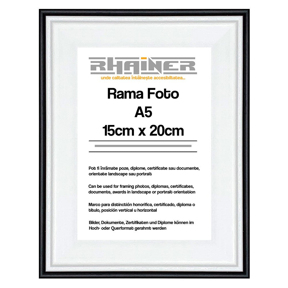 Rama foto Barcelona 10x15 negru+alb