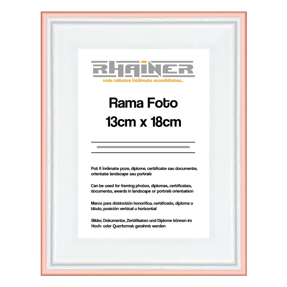 Rama foto Barcelona alb+negru 13x18