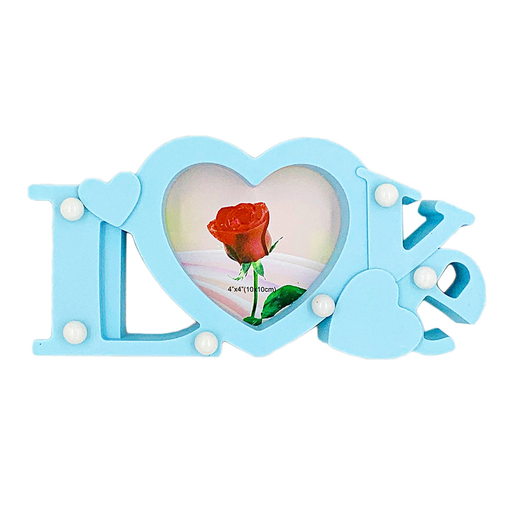 Rama foto bleu cu lumini LOVE 1 poza