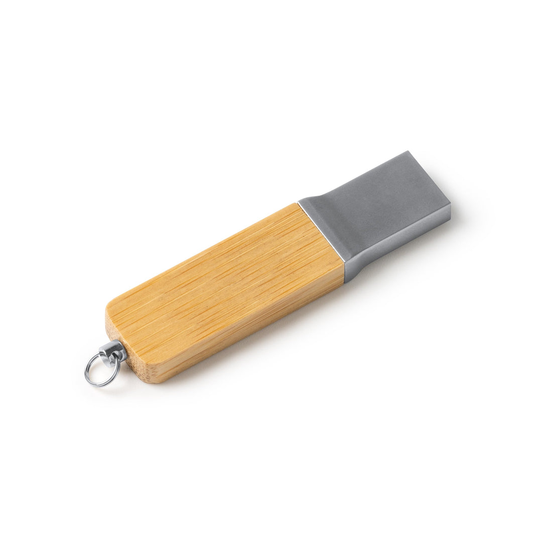 Stick USB 16GB cu carcasa de lemn bambus NETIX US4198G1629 - Green Print