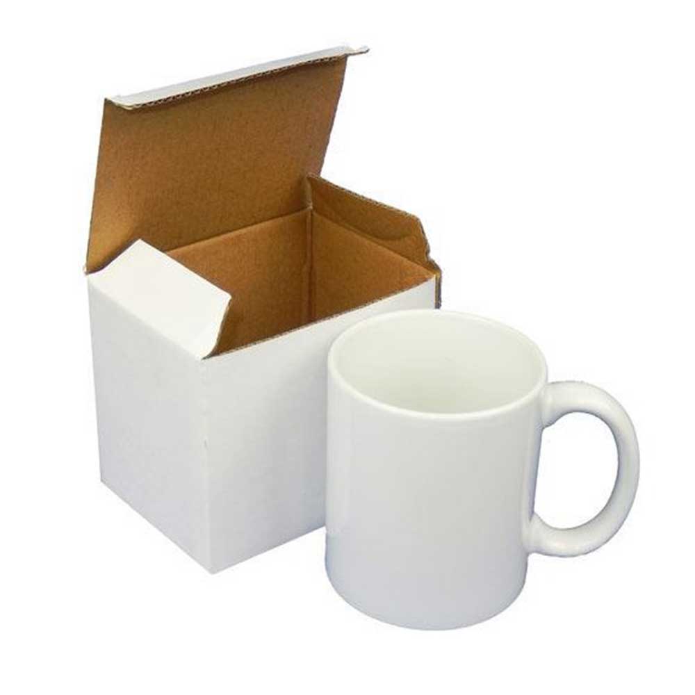 Cana alba sublimare + cutie individuala