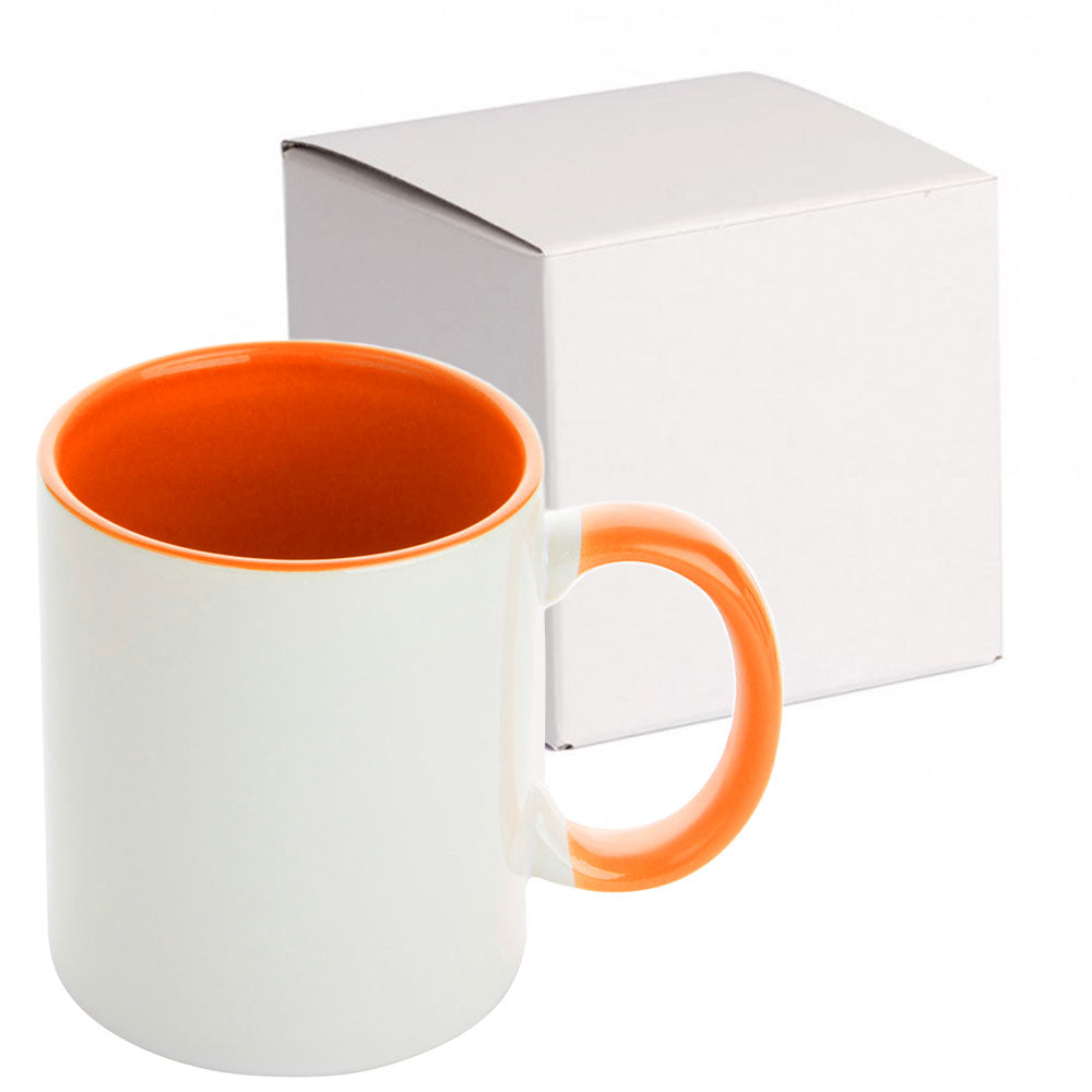 Cana maner interior portocaliu MANGO + cutie individuala