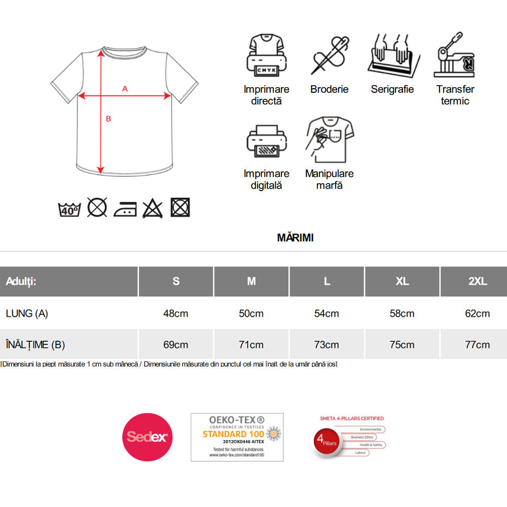 Tricou bumbac organic Roly BASSET