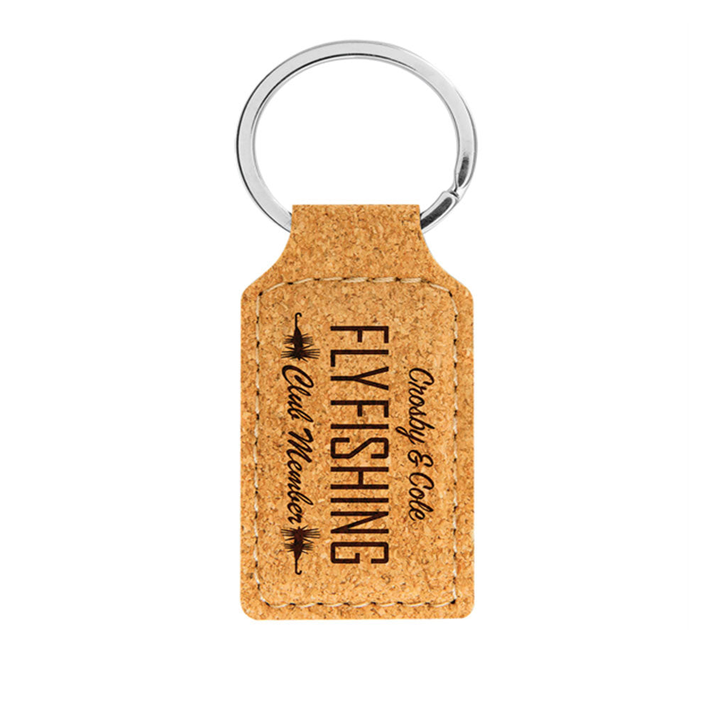 Breloc din pluta naturala dreptunghi