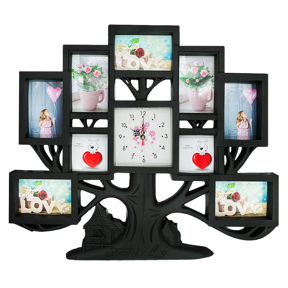 Rama foto ceas colaj copac negru 9 poze